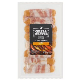 Grill Master Mini Berner mini sajtos kolbász bacon szalonnába göngyölve 8 db 250 g