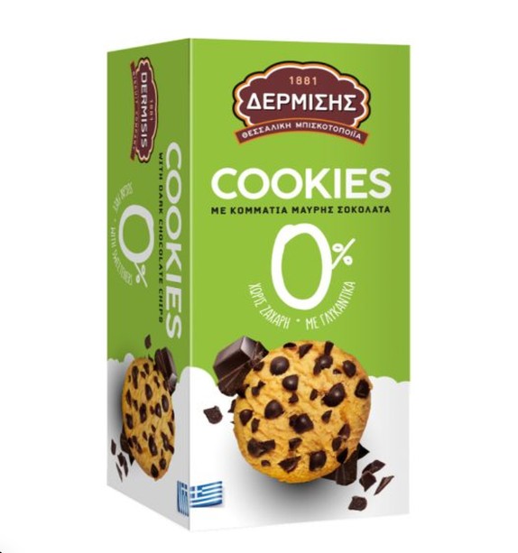 Dermisis Cookies cukormentes keksz 90 g csokoládé darabokkal