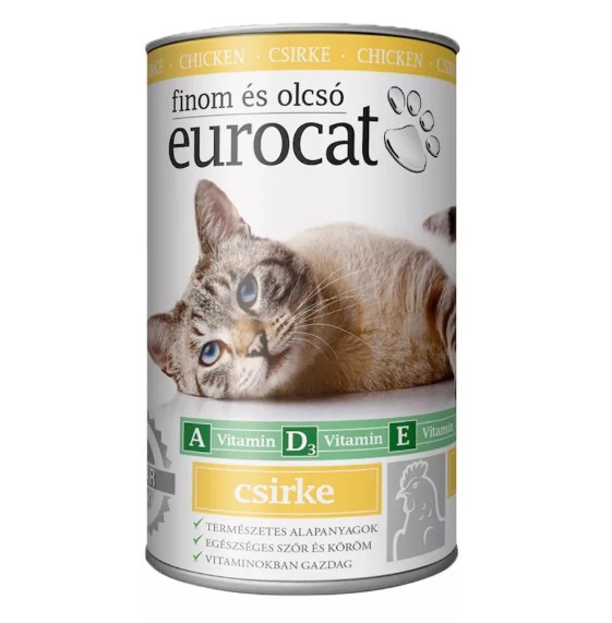 Euro Cat Konzerv Macskáknak (Csirke) - 415 g