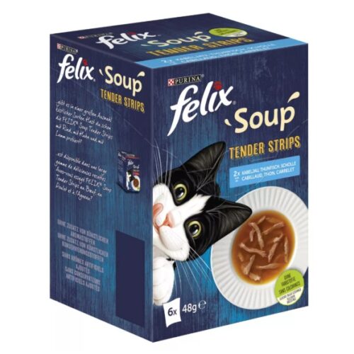 Purina Felix Soup Tender Strips halas 6x48g