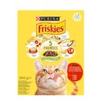 Friskies száraz macskaeledel marhával, csirkével és zöldségekkel 300 g
