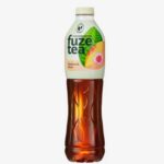 FuzeTea energiamentes, szénsavmentes őszibarack- és rózsaízű üdítőital fekete tea kivonattal 1,5 l