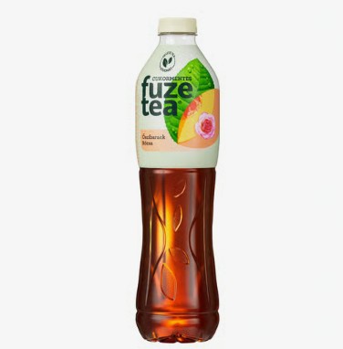 FuzeTea energiamentes, szénsavmentes őszibarack- és rózsaízű üdítőital fekete tea kivonattal 1,5 l