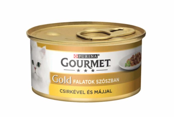 Gourmet Gold Csirkével és májjal szószban nedves macskaeledel 85g