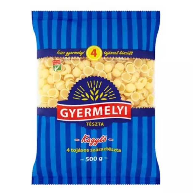 GYERMELYI TÉSZTA 4TOJ. KAGYLÓ 500G