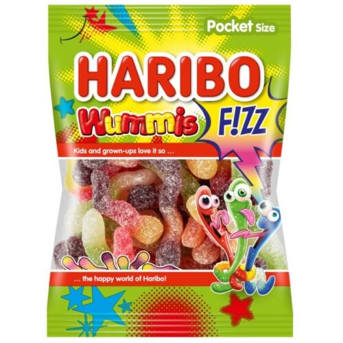 Haribo Wummis(kukac) F!zz gyümölcsízű gumicukorka 100 g