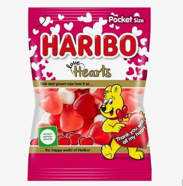 HARIBO Love Hearts Gyümölcsízű gumicukorka 100 g