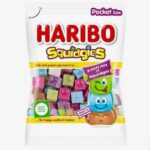 HARIBO Squidgies gyümölcs- és kólaízű habosított gumicukorka 80 g