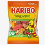 Haribo Tangfastics savanyú gyümölcsízű gumicukorka részben kóla ízesítéssel 100g