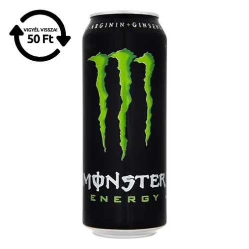 Monster Energy szénsavas ital koffeinnel, B-vitaminokkal, cukrokkal és édesítőszerekkel 0,5l