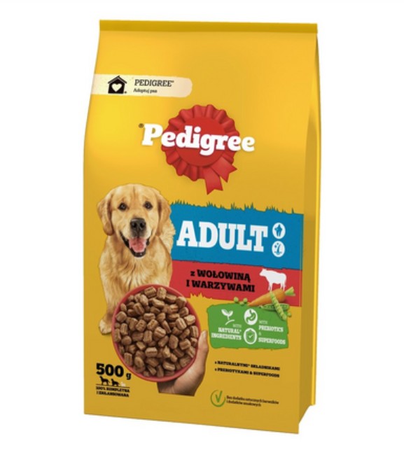 Pedigree Adult teljes értékű szárazeledel felnőtt kutyák számára marhával és zöldségekkel 500 g