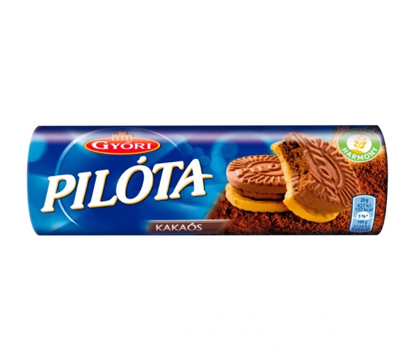 Győri Pilóta Kakaós töltött keksz 180 g