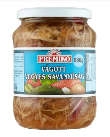 Premiko vágott vegyes savanyúság 680 g/360g