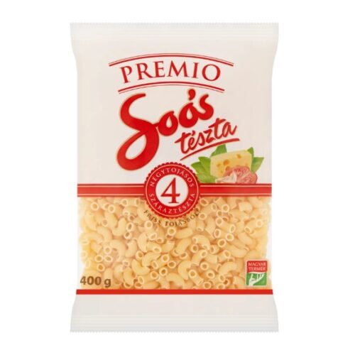 Soós Premio szarvacska négytojásos száraztészta 400 g