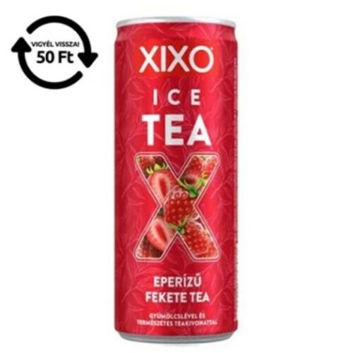 XIXO Ice Tea eperízű jegestea gyümölcslével és természetes teakivonattal 250 ml