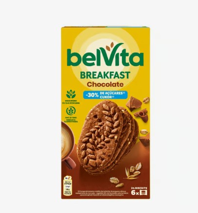 Belvita JóReggelt! Kakaós keksz csökkentett cukortartalommal 6X50gr,