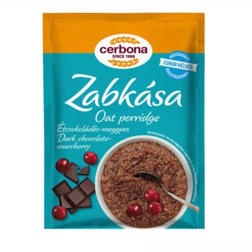 Cerbona(cukor mentes)Étcsokoládés-Meggyes Zabkása (50 g)