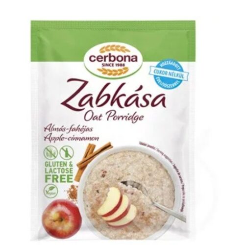 Cerbona glutén- és laktózmentes zabkása alma-fahéj 50 g(hozzáadott cukor nélkül)