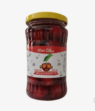 Magozott meggybefőtt 370ml -Mini Cibus