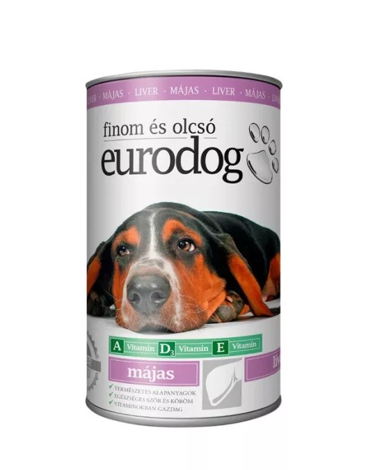 Eurodog kutya konzerv 1240g májas