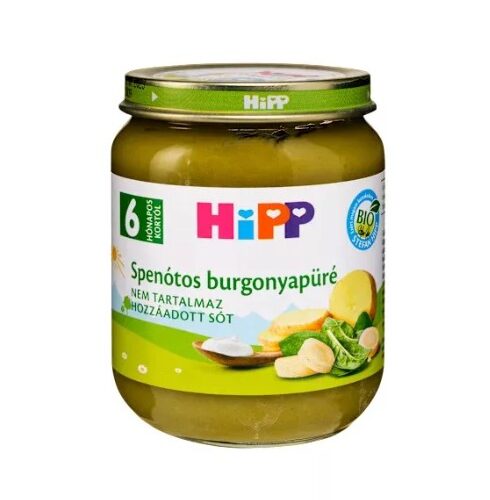 Hipp BIO spenótos burgonyapüré, 6 hó+ (125 g)