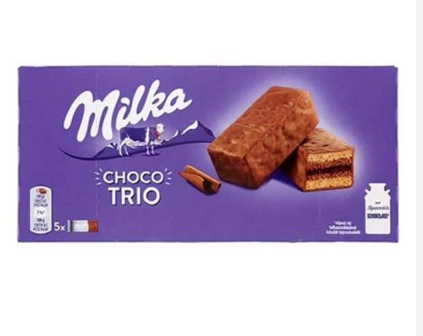 Piskóta MILKA Choco Trio 5 darabos 150g