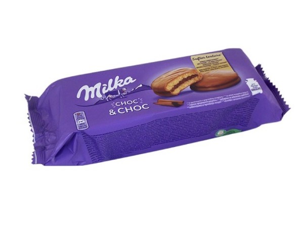 Milka Choc&Choc alpesi tejcsokoládéval mártott piskóta 150 g kakaós töltelékkel