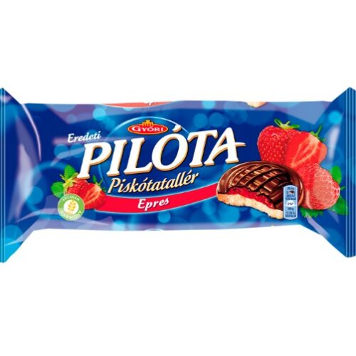 Győri Pilóta piskótatallér 147 g eperrel ízesített zselével