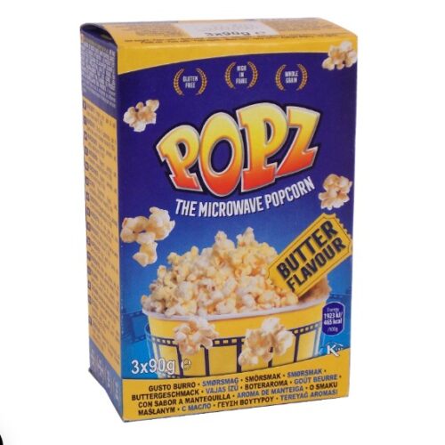Popz micro popcorn 3x90 g vajas