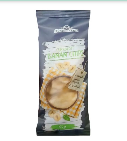 Tündérkert banán chips 60g cukrozott