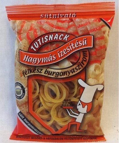 TUTISNACK SÜTNIVALÓ FÉLKÉSZ BURGONYASZIROM 60G HAGYMÁS ÍZŰ