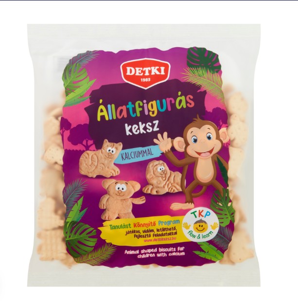 Detki állatfigurás keksz kalciummal 160 g