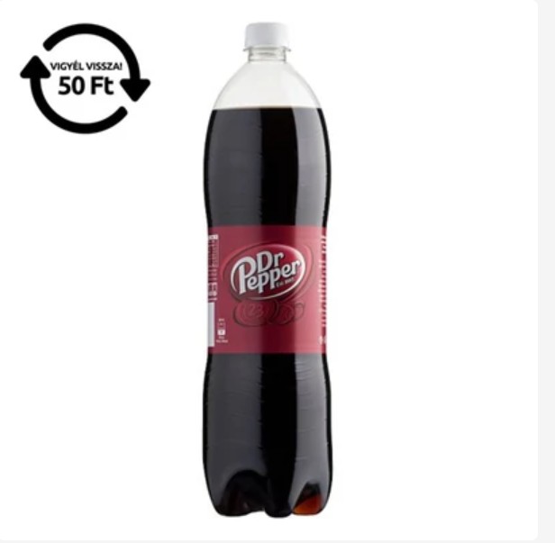 Dr Pepper szénsavas üdítőital cukorral és édesítőszerekkel 1,5 l