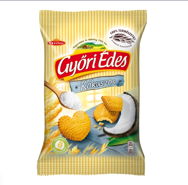 Győri Édes kókuszos, mézes, omlós keksz 150 g