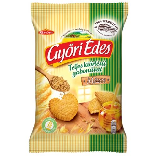 Győri Édes Omlós keksz teljes kiőrlésű gabonával 150 g mézes