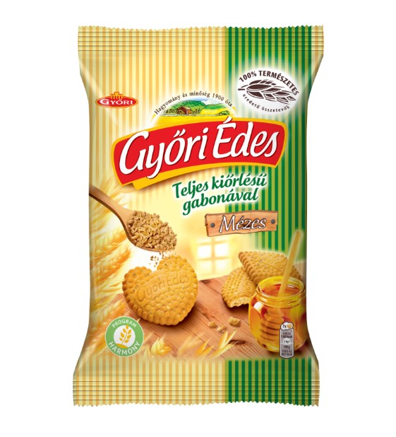 Győri Édes Omlós keksz teljes kiőrlésű gabonával 150 g mézes