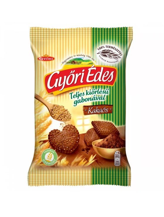 Győri Édes teljes kiőrlésű keksz kakaós 150 g