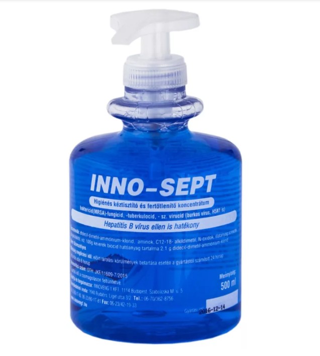INNO-SEPT PUMPÁS kéztisztító és fertőtlenítő 500 ml