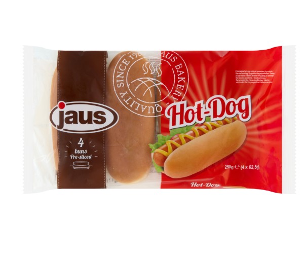 Jaus hot-dog kifli 4 db 250 g