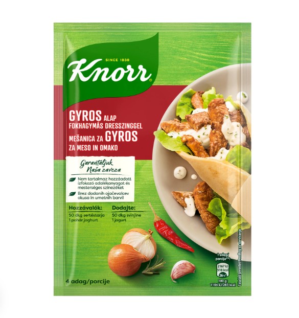 Knorr gyros alap fokhagymás dresszinggel 40 g