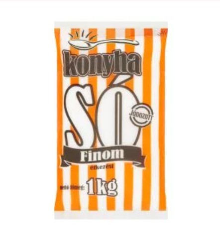 Konyha Só - Finomított Jódozott Étkezési Só - 1kg