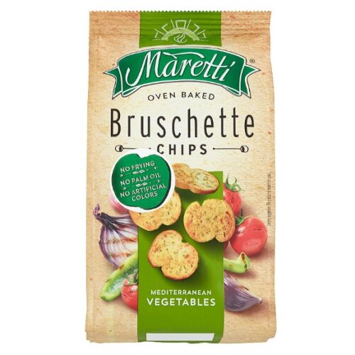 Maretti mediterrán zöldséges ízesítésű pirított kétszersült karikák 70 g