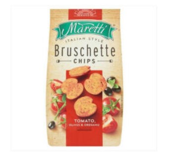Maretti paradicsom, olíva és oregánó ízesítésű pirított kétszersült karikák 70 g