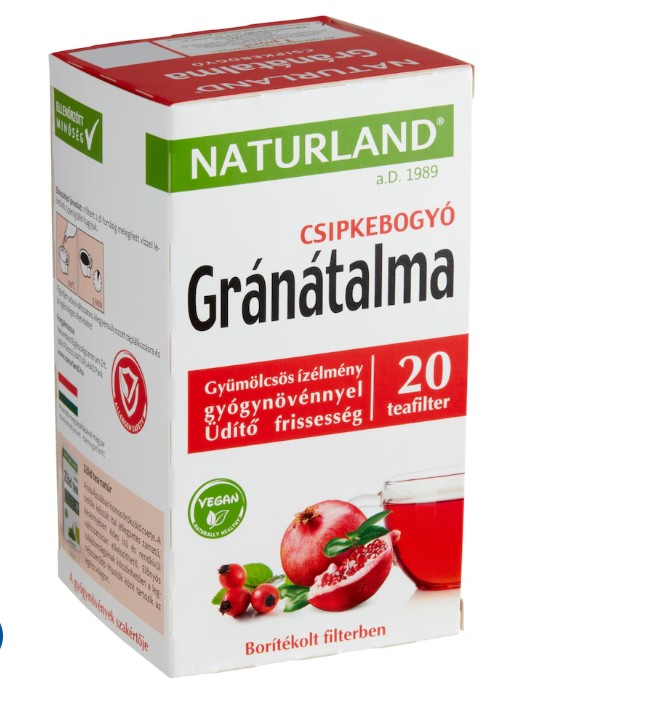 Naturland gránátalma & csipkebogyó gyümölcstea 20 filter 40 g