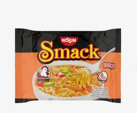 Nissin Smack instant tésztaleves csípős csirke ízesítéssel 100g