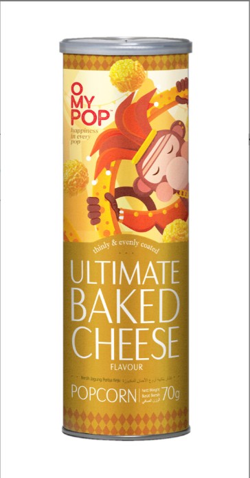 OMYPOP Baked Sajt Ízű Popcorn 70g