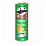Pringles hagymás-tejfölös ízesítésű sós snack 165 g
