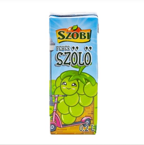 Szobi szűrt fehérszőlőital cukorral és édesítőszerekkel 0,2 l