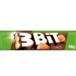 3Bit tejcsokoládéval bevont keksz szelet mogyoróízű töltelékkel 46 g