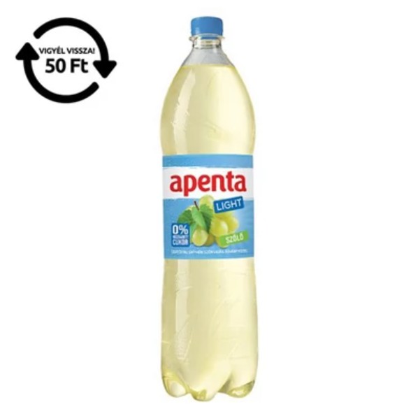 Apenta Light Szőlő 1,5L Szénsavas Üdítőital (DRS)